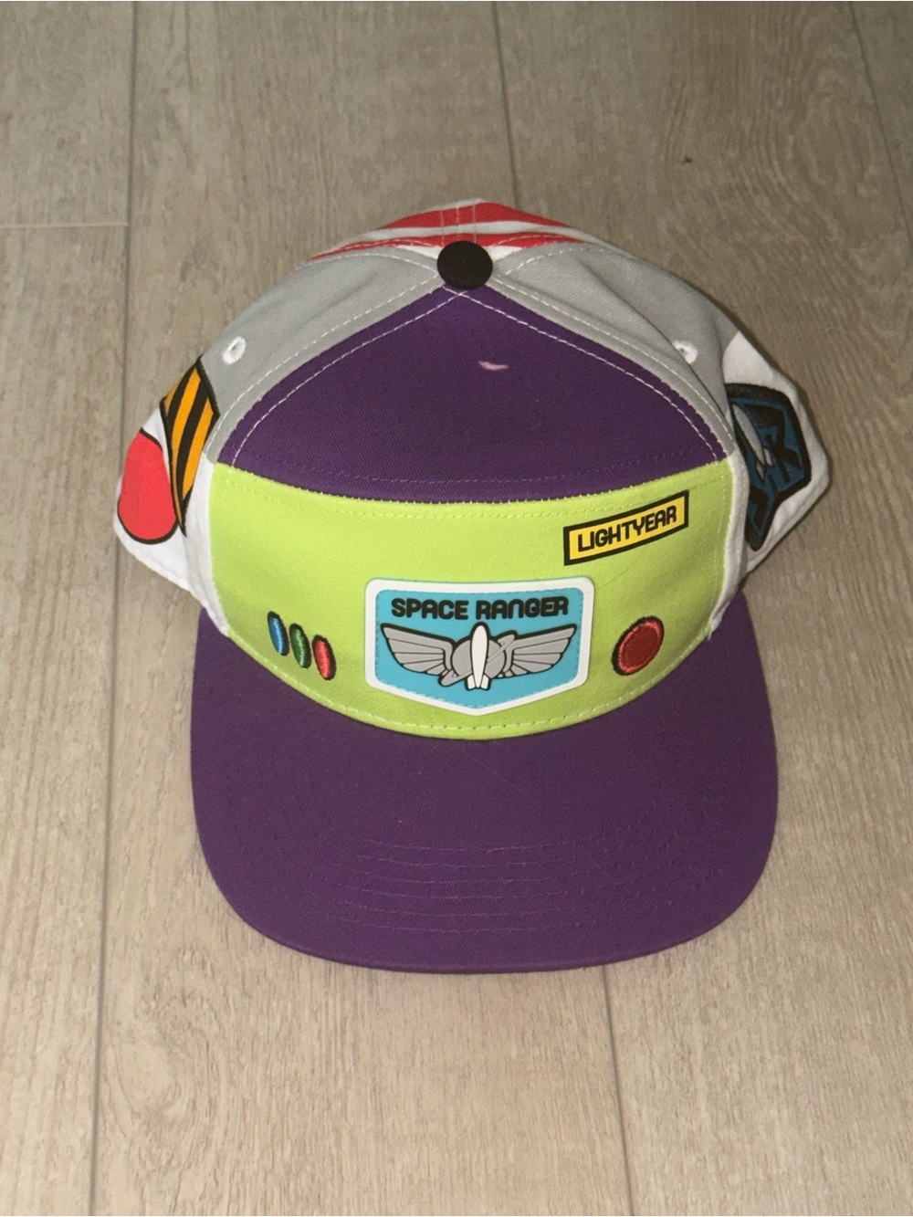 Disney Pixar Buzz Lightyear Men's Purple & Green Cap